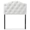 Baxton Studio Myra White Faux Leather Upholstered Button-Tufted Twin Size Headboard 125-6969 - alternate 1